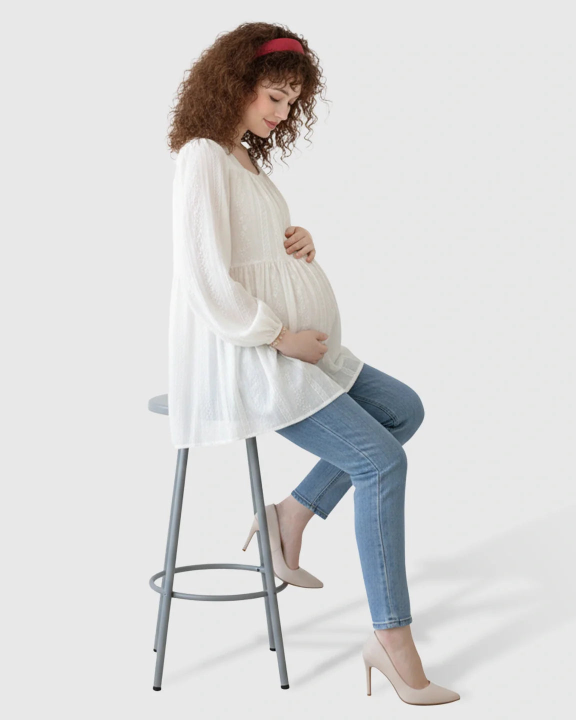 Bump Society – The Comfort Collection: Embroidered Texture Korean Style Maternity Tunic Top