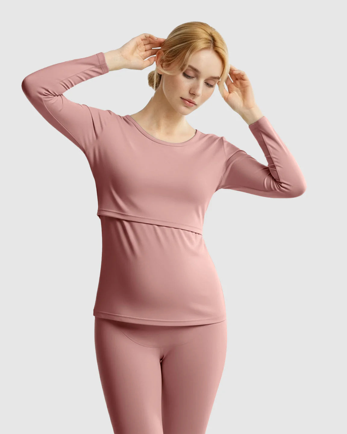 Bump Society – The Nursing Collection: Thick Cotton Nursing Maternity Pajama Set