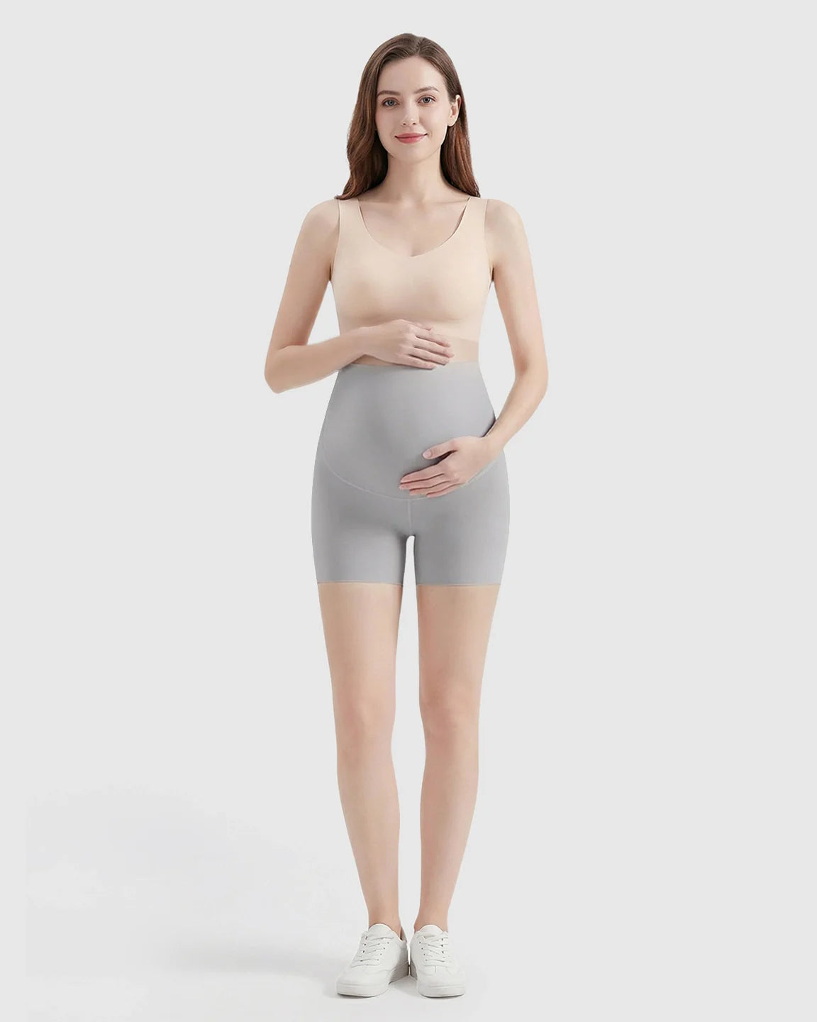 The Support Collection  High-Waist Belly Support Seamless Slim Fit Maternity Shorts
