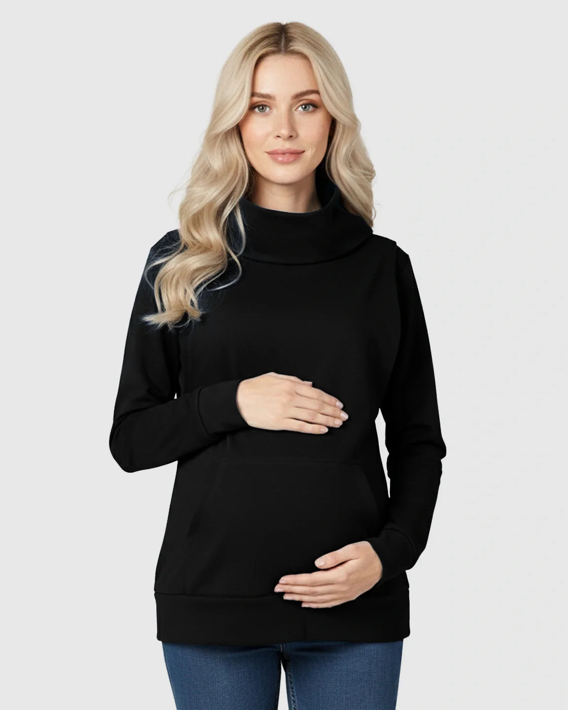 The Nursing Collection: High Cowl Neck Stylish Maternity Nursing Top
