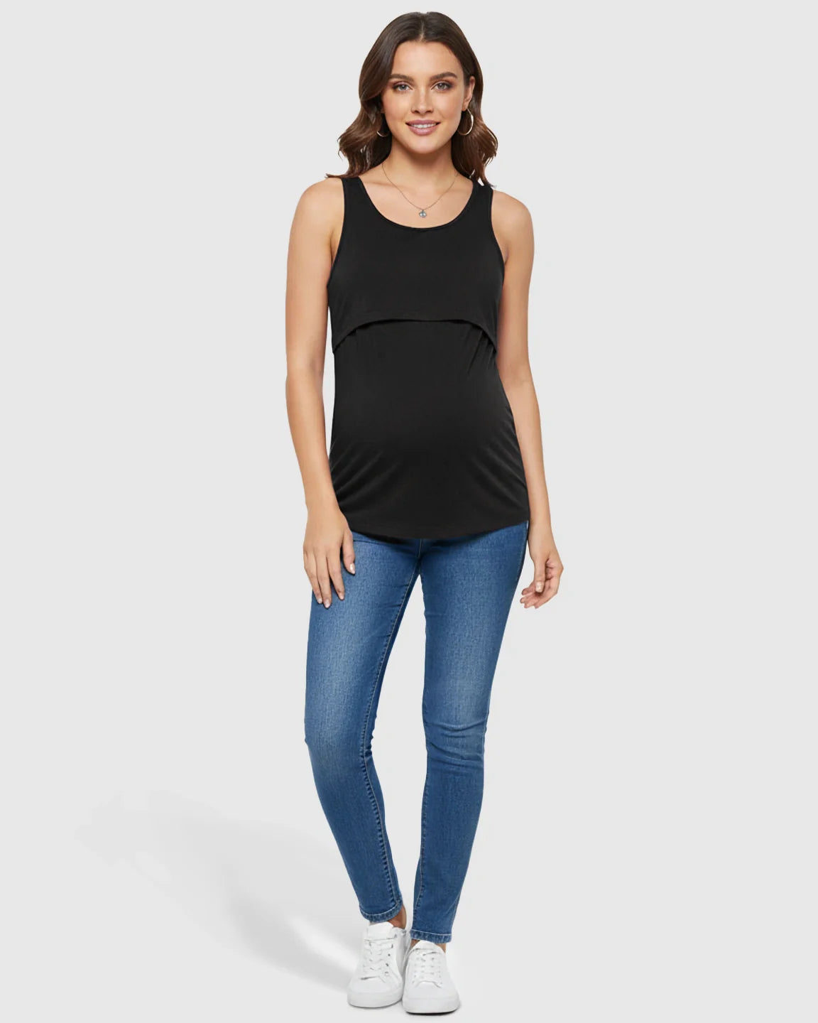 Bump Society – The Nursing Collection: Pull-Up Nursing Access Loose Fit Tank Top