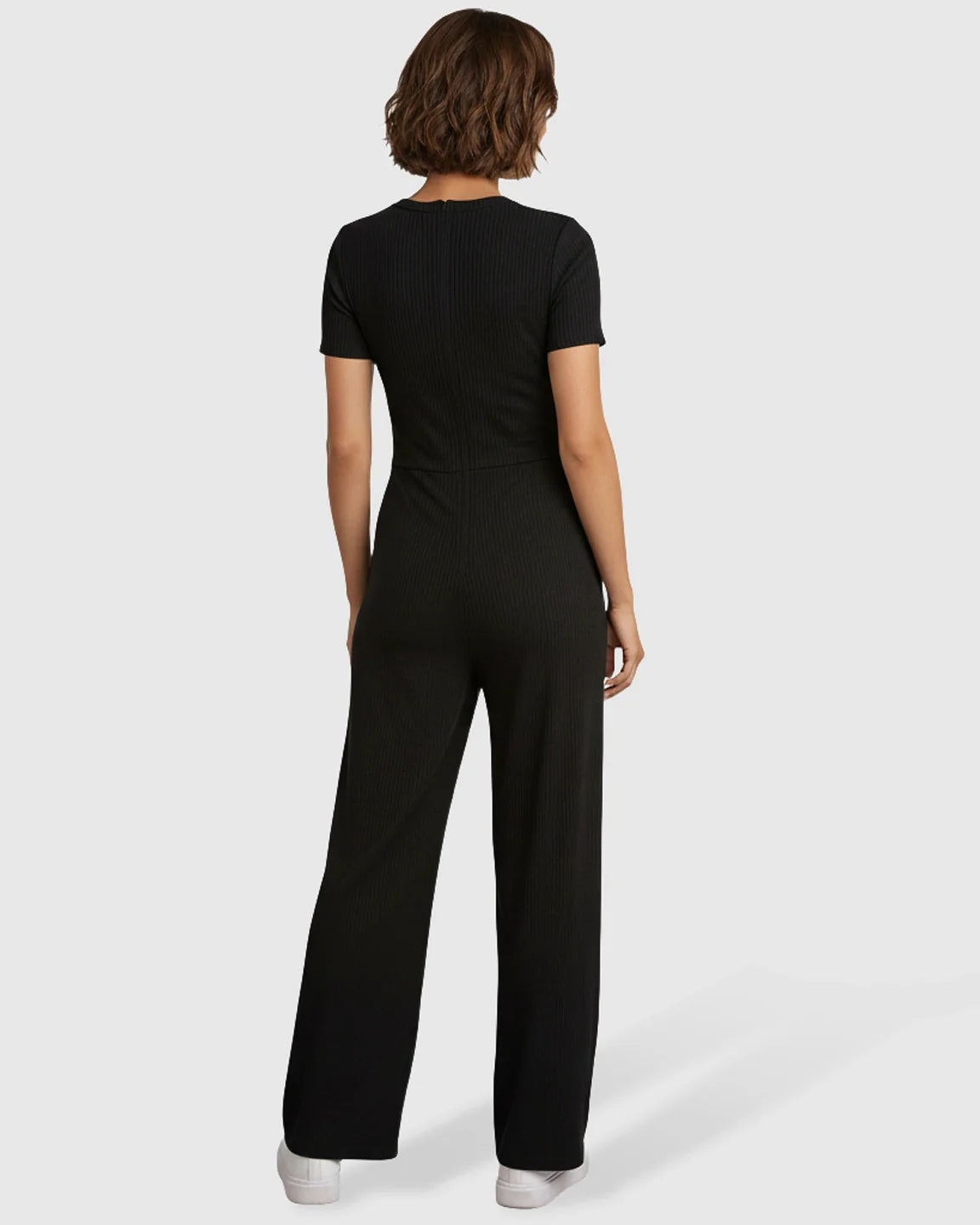 Bump Society – The Comfort Collection: Tie-Waist Sleek-Fit Maternity Jumpsuit