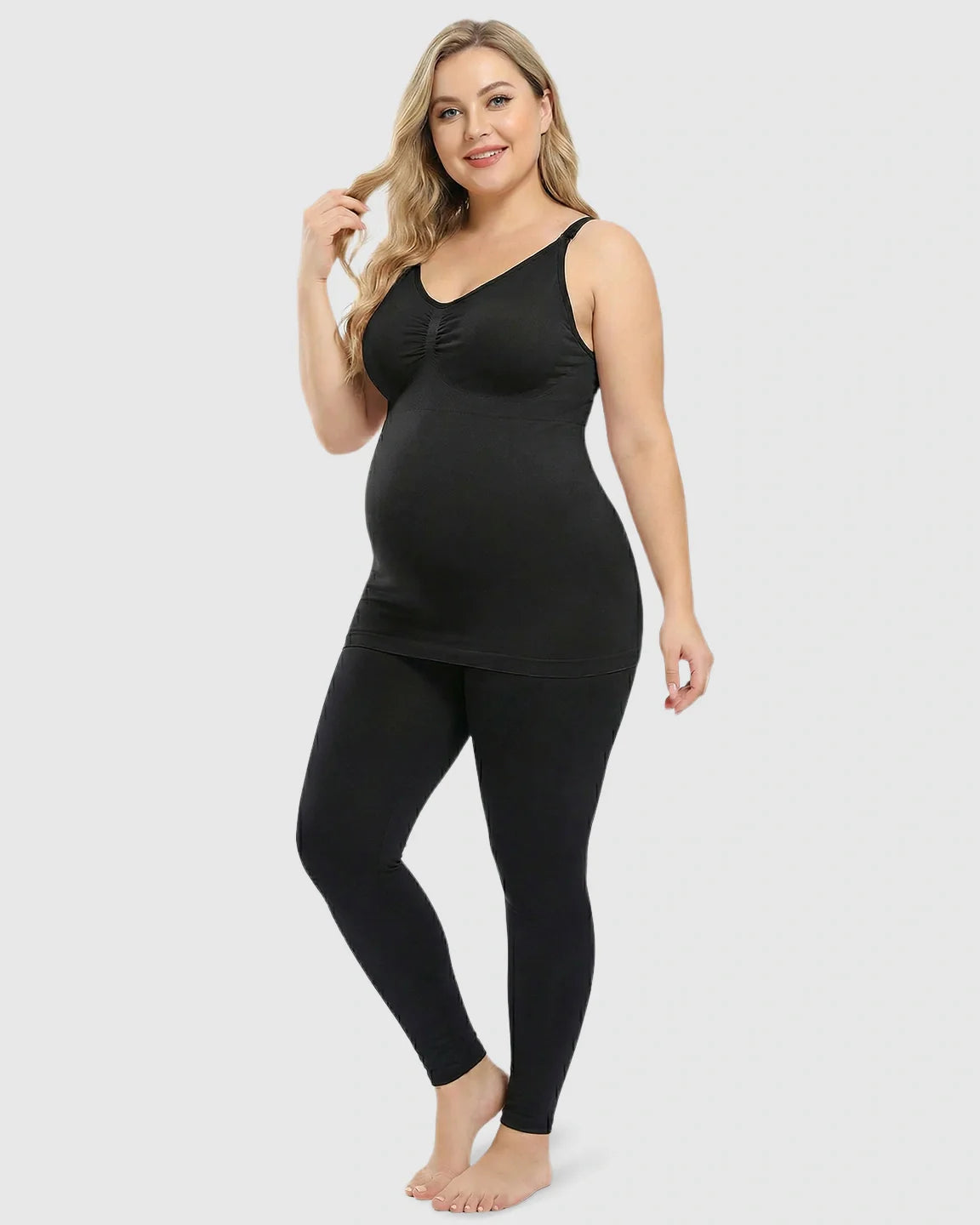Bump Society – The Nursing Collection: Front-Opening Clasp Camisole-Style Maternity Nursing Top