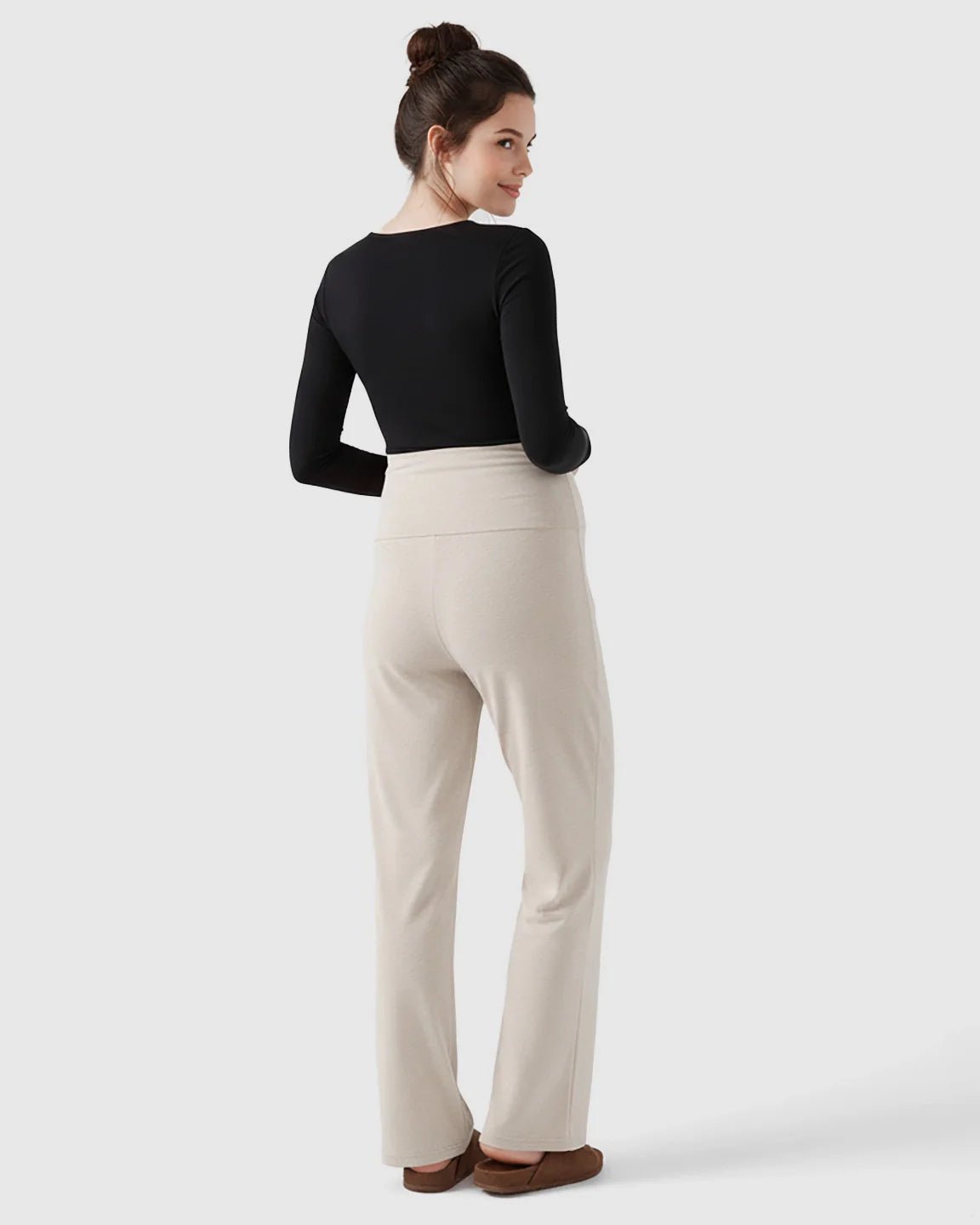 Bump Society – The Comfort Collection: Soft Fleece Wide Leg Maternity Pants