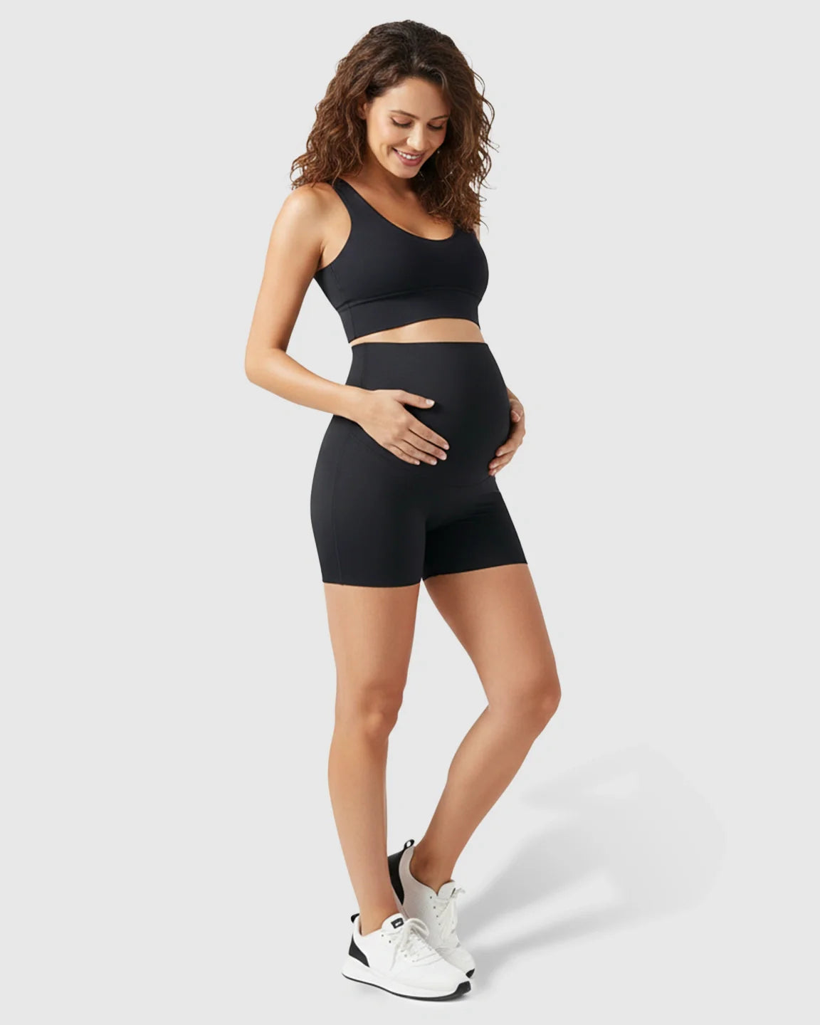 Bump Society – The Comfort Collection: High-Stretch Seamless Maternity Shorts