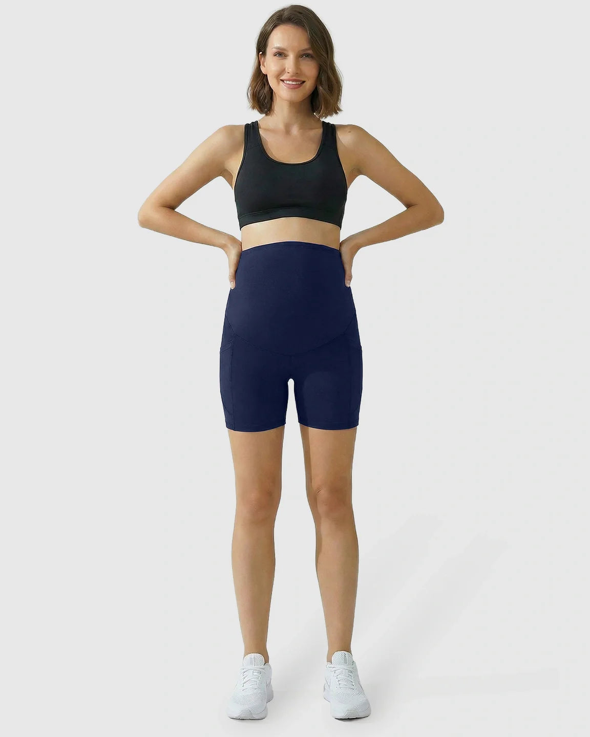 The Support Collection  High-Waist Supportive Maternity Shorts