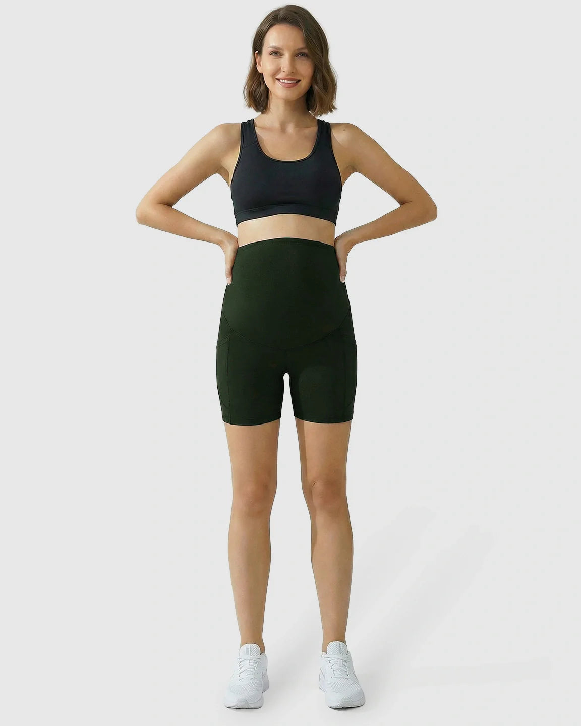 The Support Collection  High-Waist Supportive Maternity Shorts