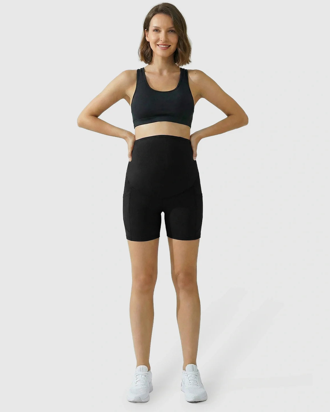 The Support Collection  High-Waist Supportive Maternity Shorts