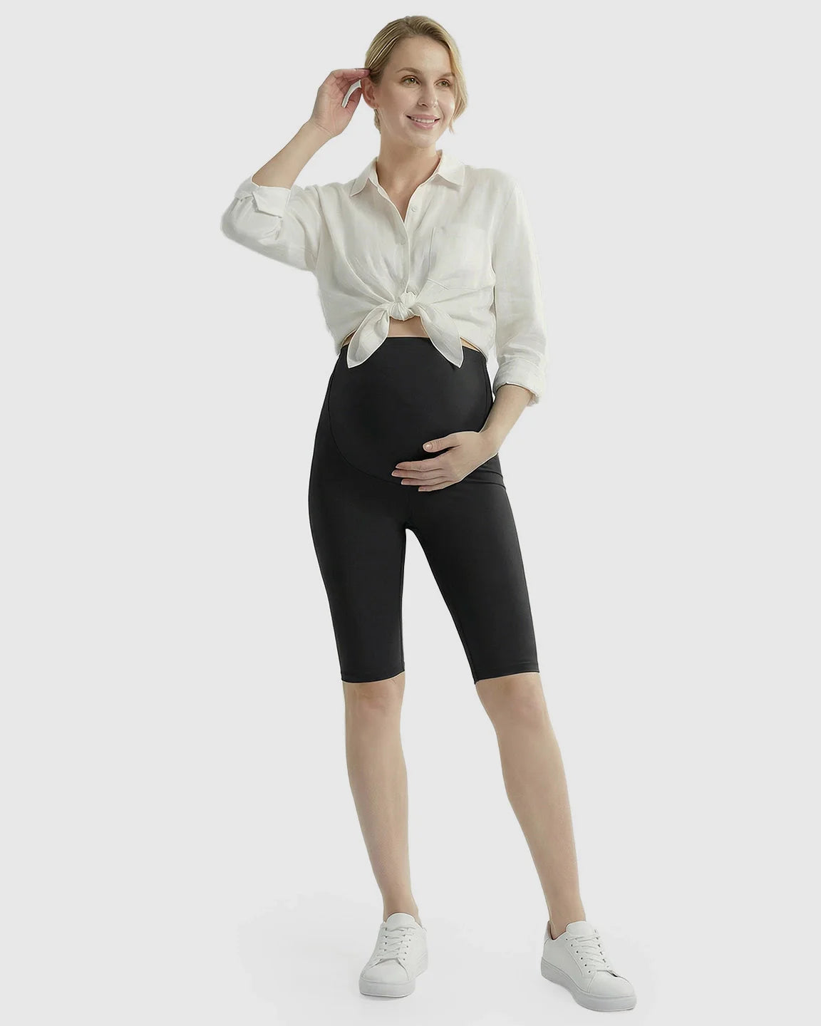 Bump Society – The Comfort Collection: High-Waist Sculpting Maternity Shorts