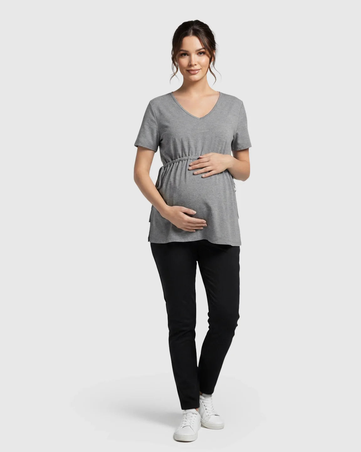 Bump Society – The Comfort Collection: Elastic-Waist Babydoll Maternity Top