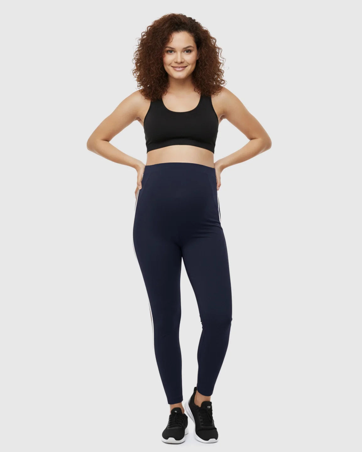 Bump Society – The Comfort Collection: Side Striped Sporty Maternity Leggings