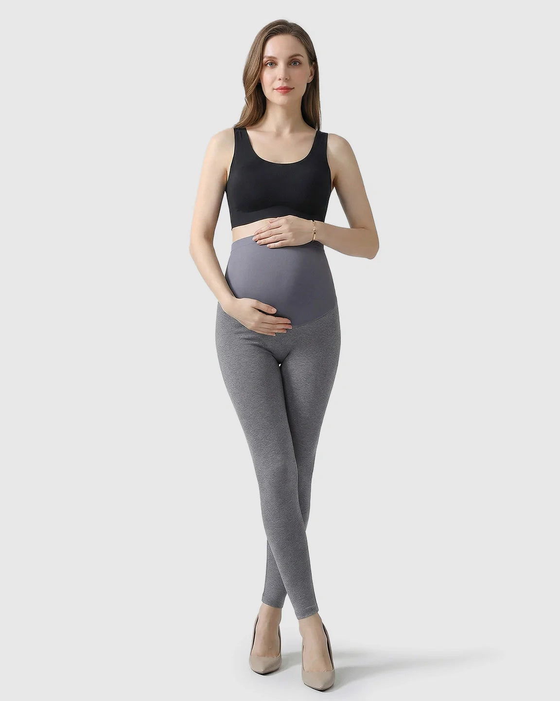 Bump Society – The Support Collection: High-Waist Belly Support Maternity Leggings