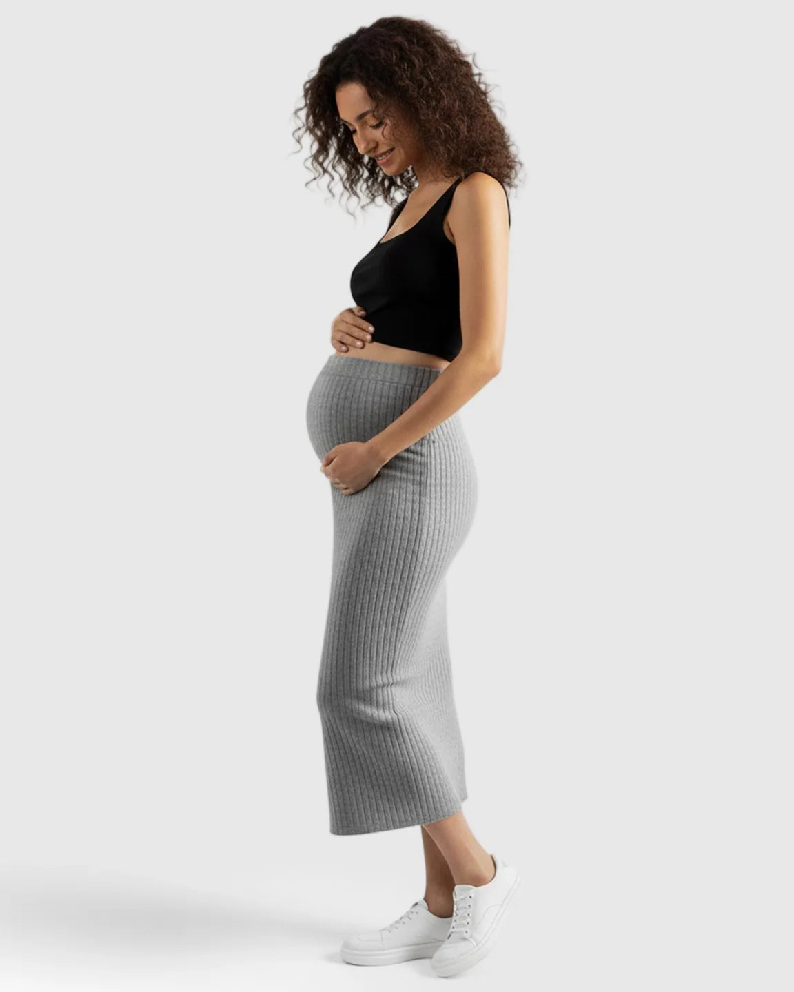 Bump Society – The Comfort Collection: Stretch Knitted High-Waist Maternity Skirt