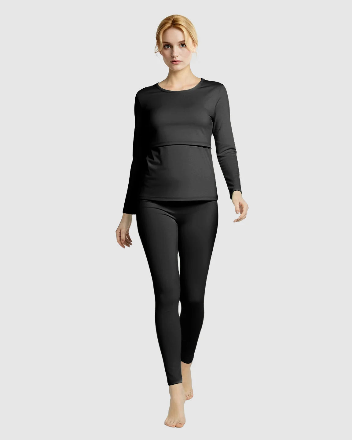 Bump Society – The Nursing Collection: Thick Cotton Nursing Maternity Pajama Set