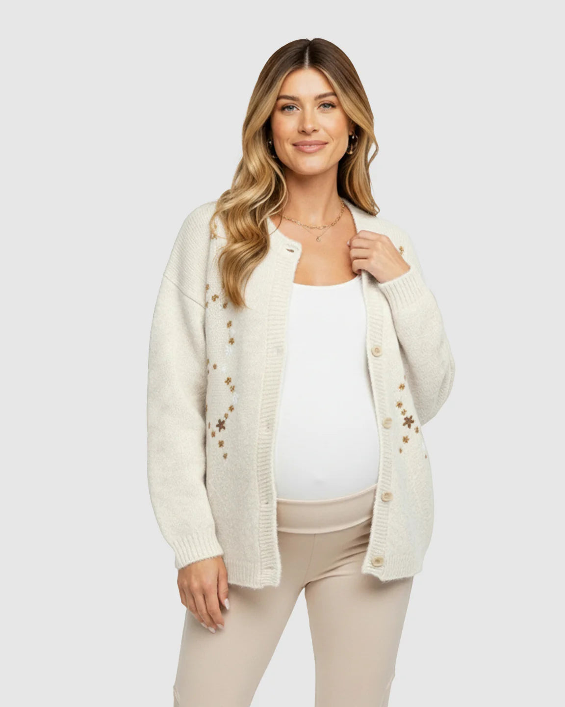 Bump Society – The Comfort Collection: Soft Knit Single Breasted Maternity Top
