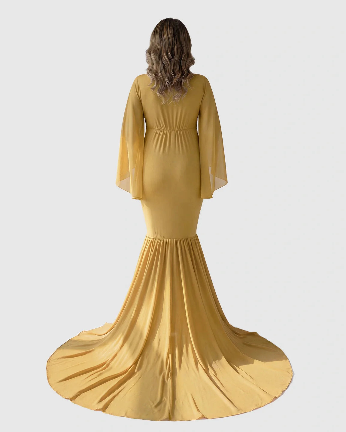 Bump Society – The Comfort Collection: Trailing Hem Elegant Maternity Photoshoot Gown