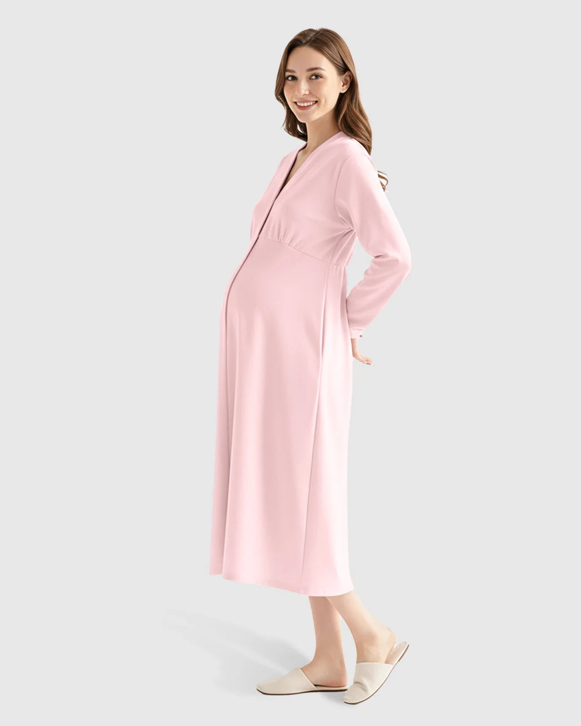Bump Society – The Nursing Collection: Button Front Babydoll Nursing Dress