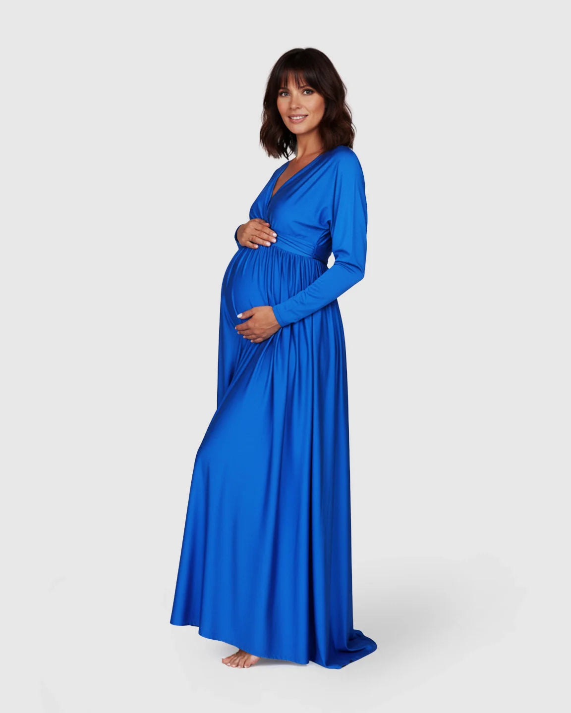 Bump Society – The Comfort Collection: Empire Waist Elegant Maternity Maxi Dress