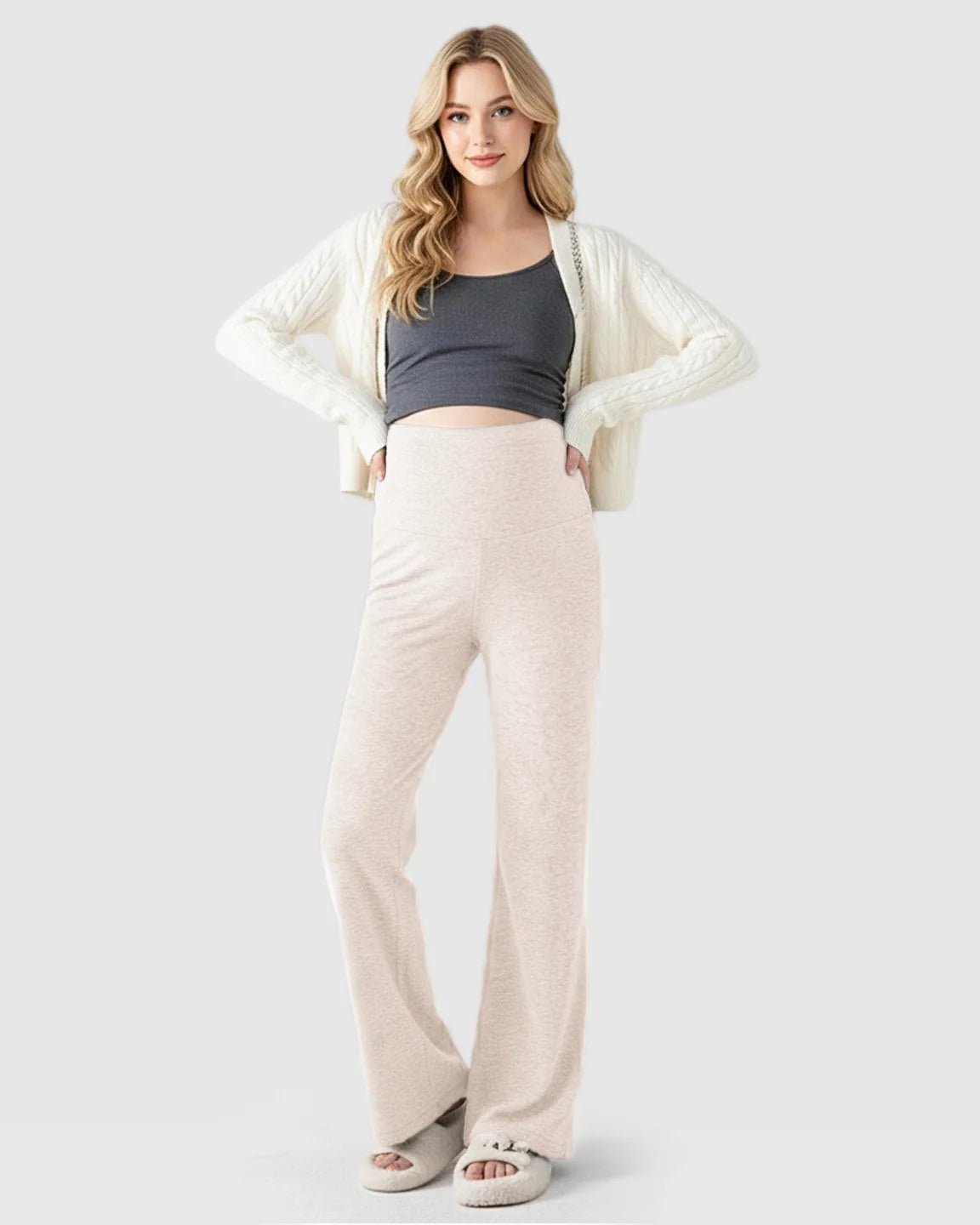 Bump Society – The Support Collection: Wide-Leg Flowy Support Maternity Pants