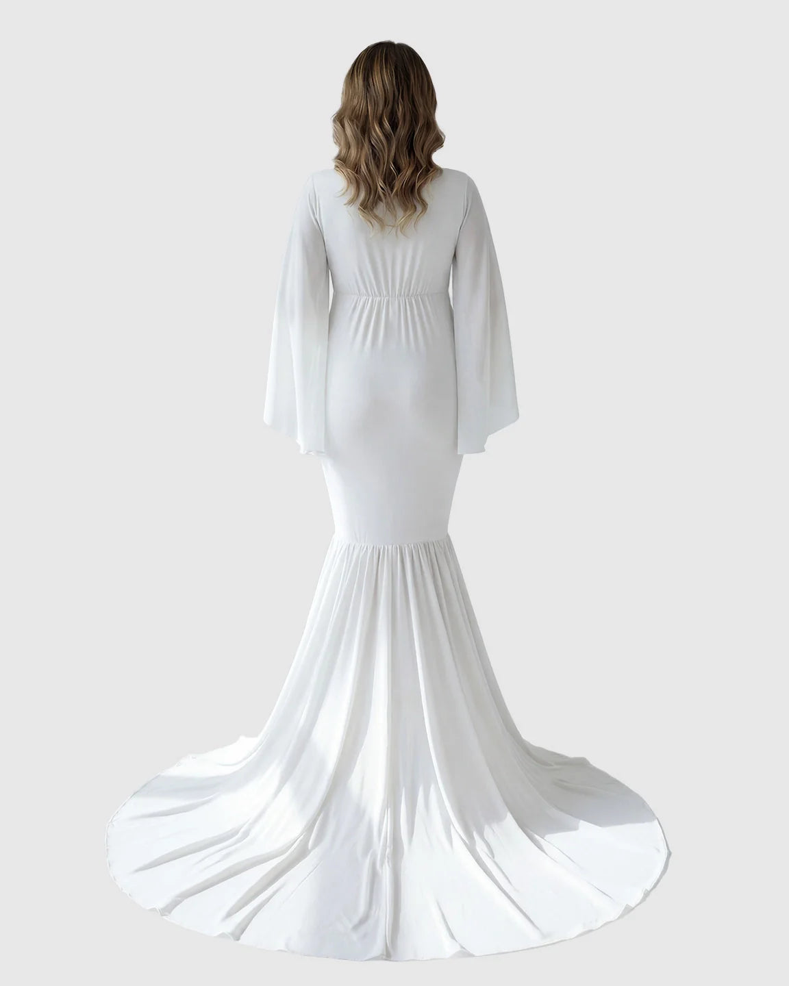 Bump Society – The Comfort Collection: Trailing Hem Elegant Maternity Photoshoot Gown