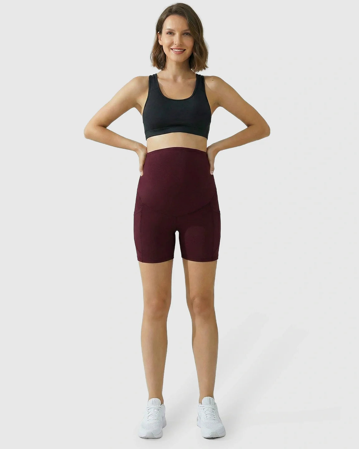 The Support Collection  High-Waist Supportive Maternity Shorts