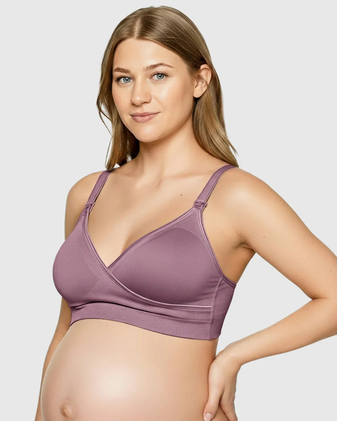 Bump Society – The Nursing Collection: Seamless Front-Open Soft Stretch Nursing Bra