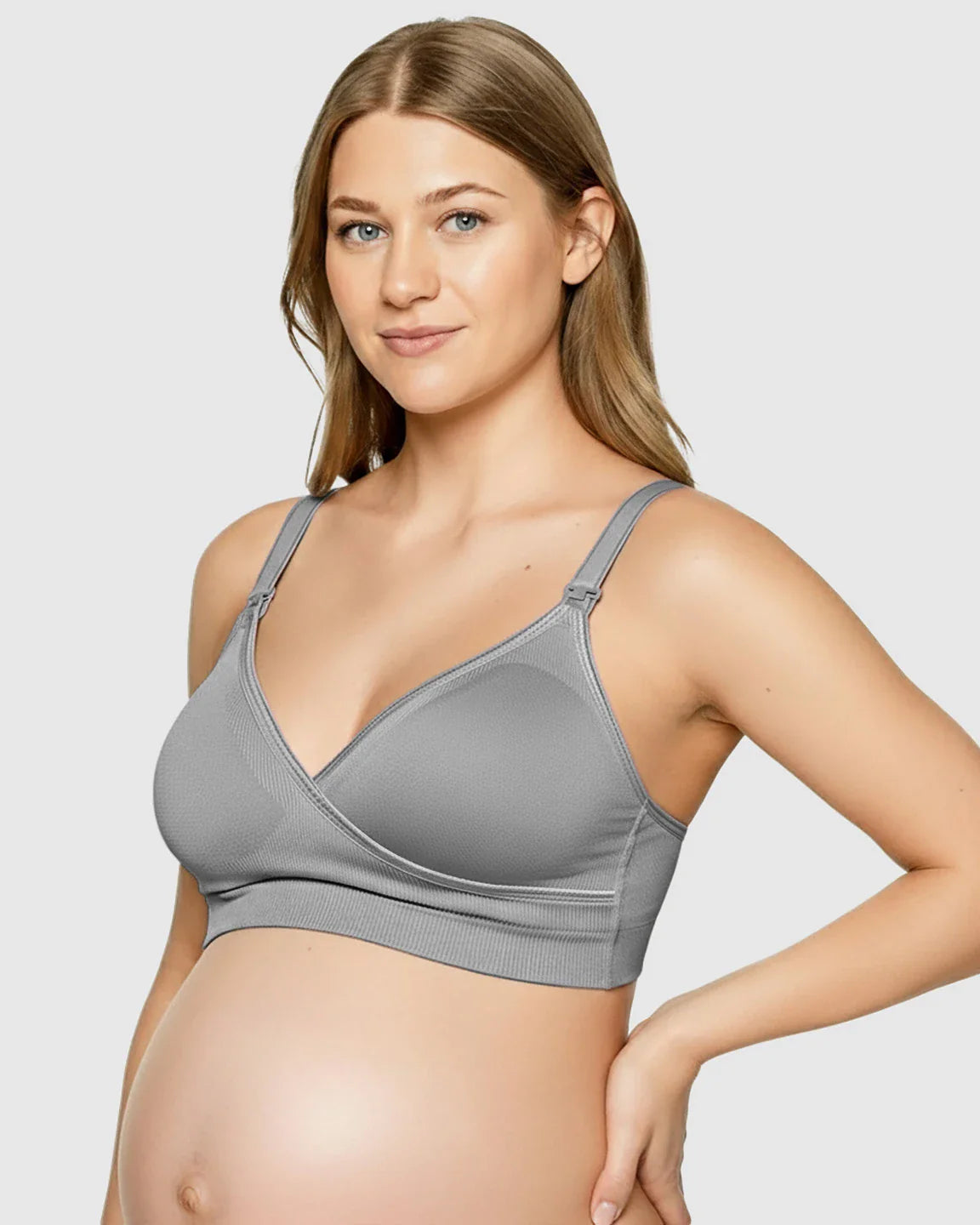Bump Society – The Nursing Collection: Seamless Front-Open Soft Stretch Nursing Bra