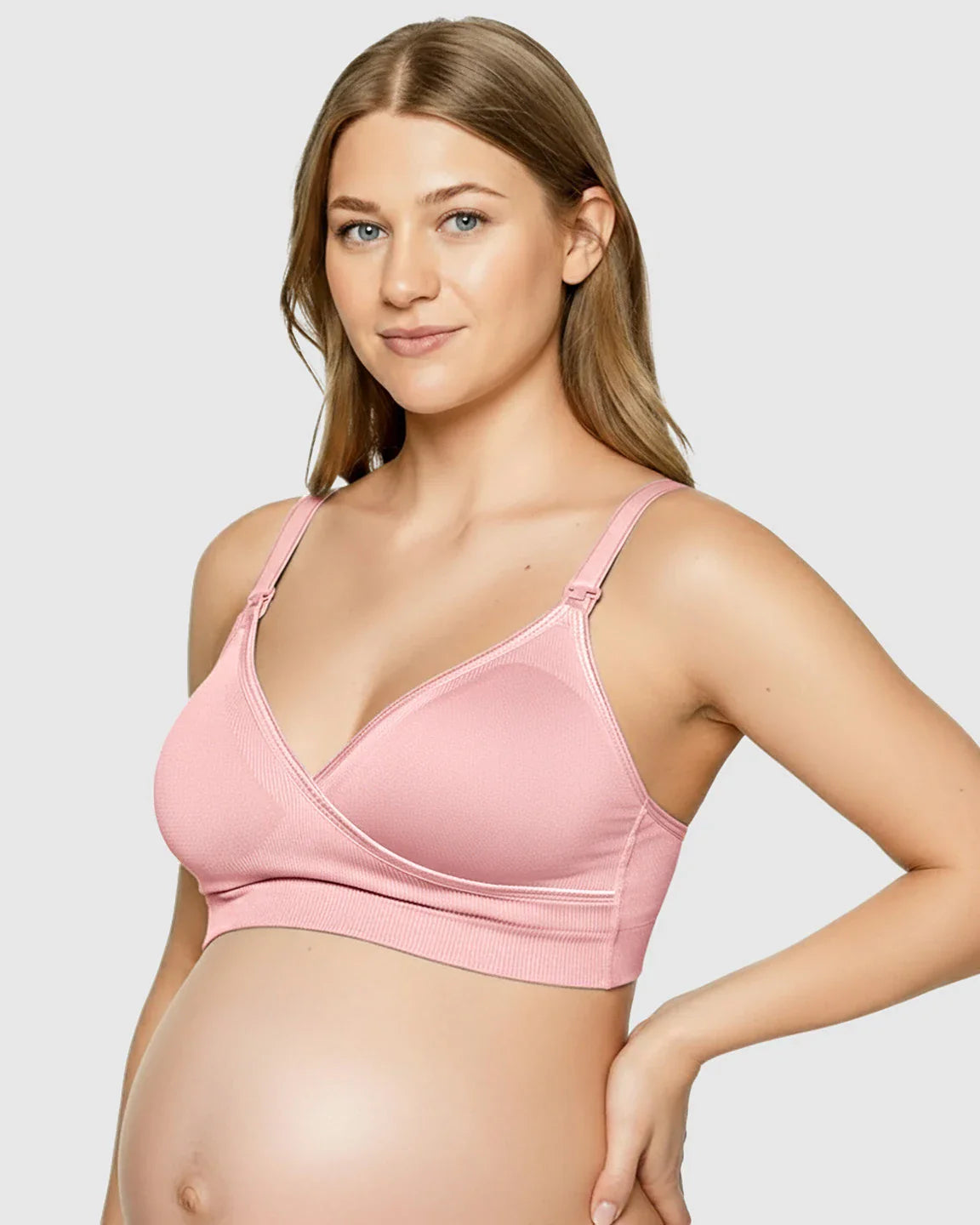 Bump Society – The Nursing Collection: Seamless Front-Open Soft Stretch Nursing Bra