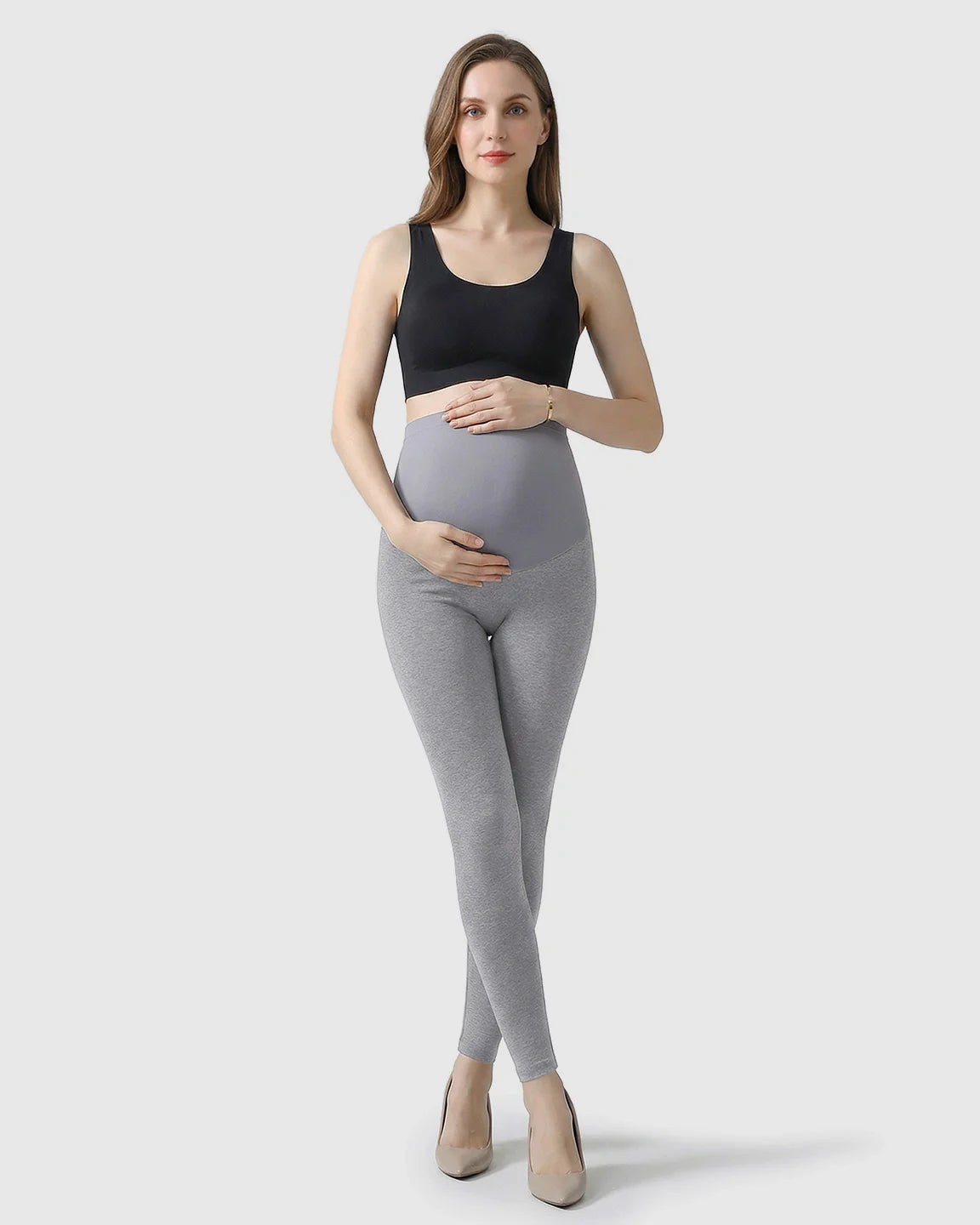 Bump Society – The Support Collection: High-Waist Belly Support Maternity Leggings