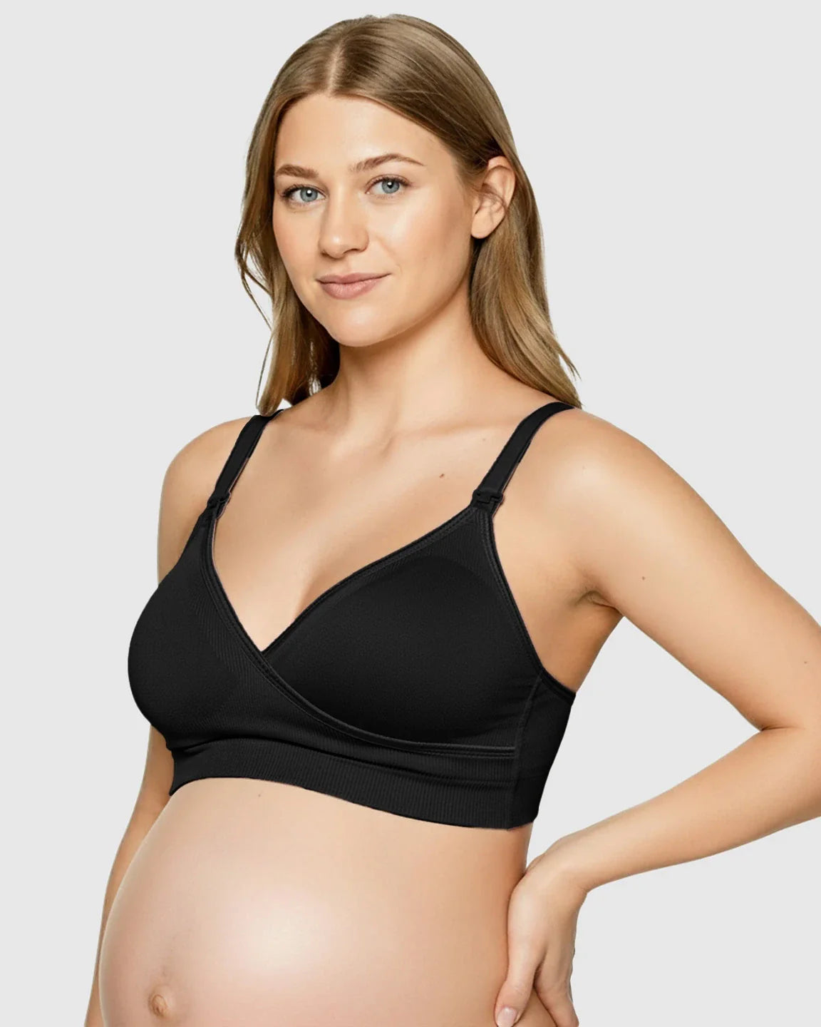 Bump Society – The Nursing Collection: Seamless Front-Open Soft Stretch Nursing Bra
