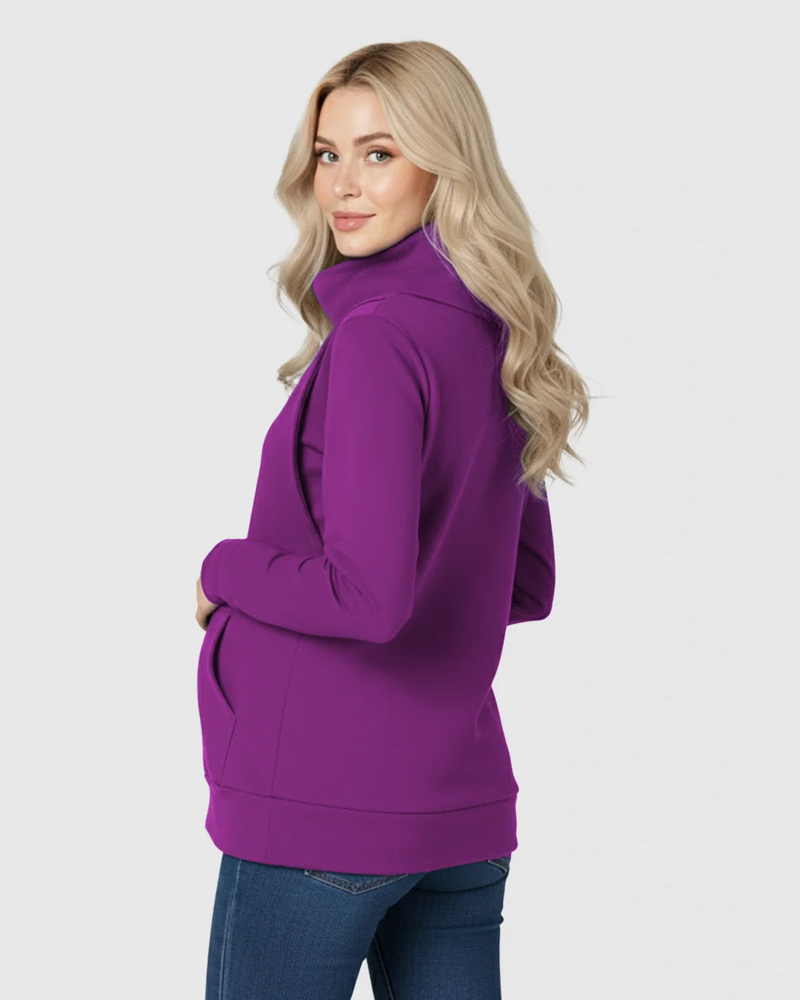 The Nursing Collection: High Cowl Neck Stylish Maternity Nursing Top