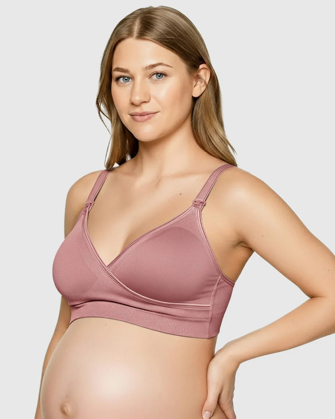 Bump Society – The Nursing Collection: Seamless Front-Open Soft Stretch Nursing Bra