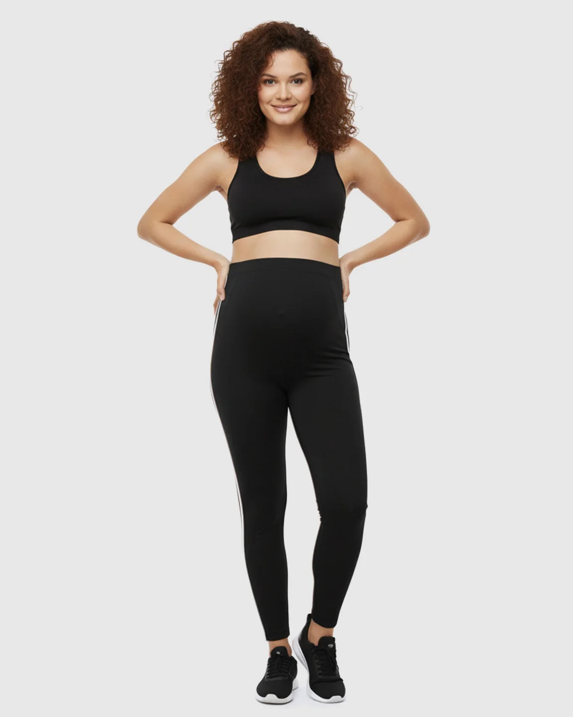 Bump Society – The Comfort Collection: Side Striped Sporty Maternity Leggings
