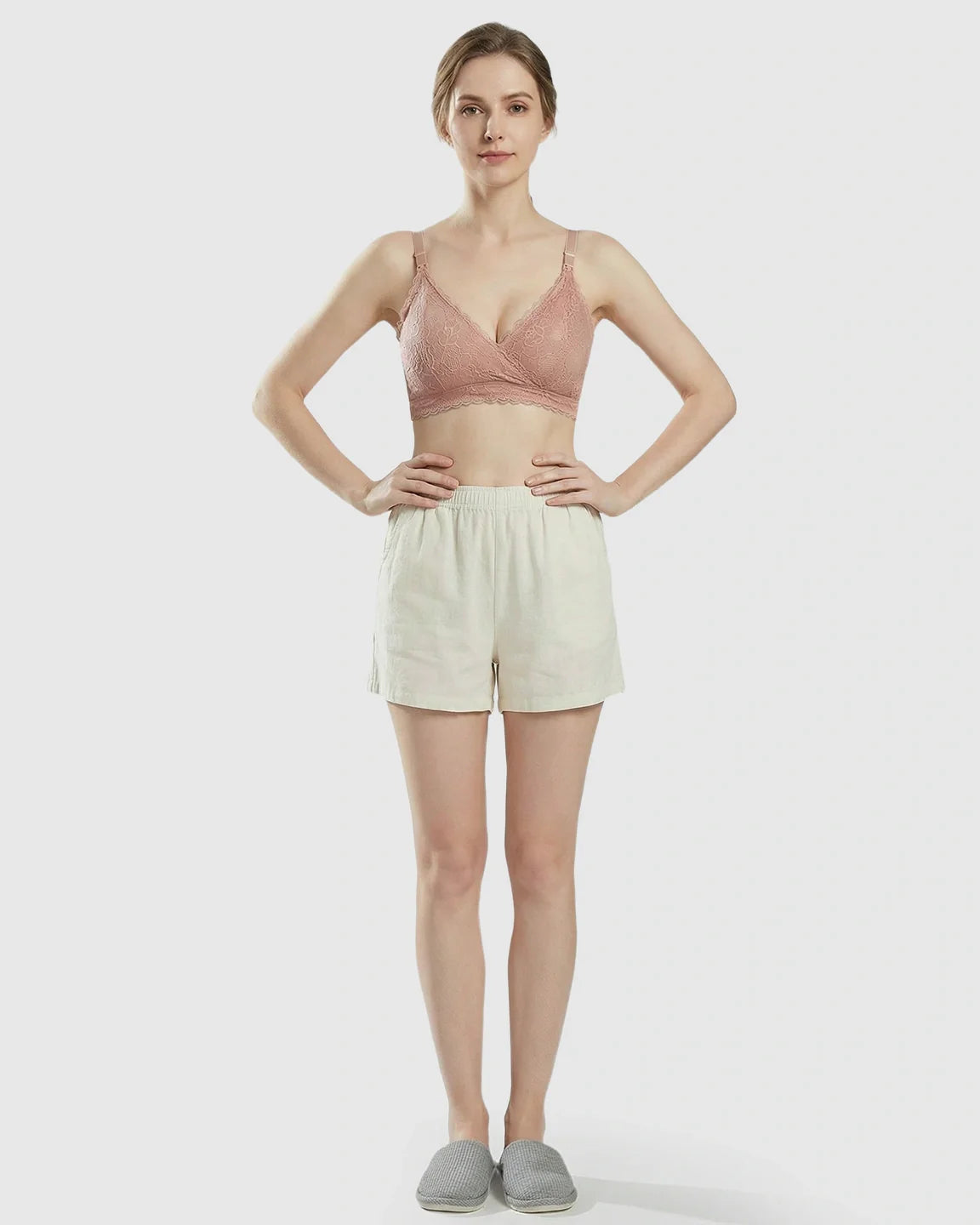 Bump Society – The Nursing Collection: Wire-Free Embroidered Lace Nursing Bra