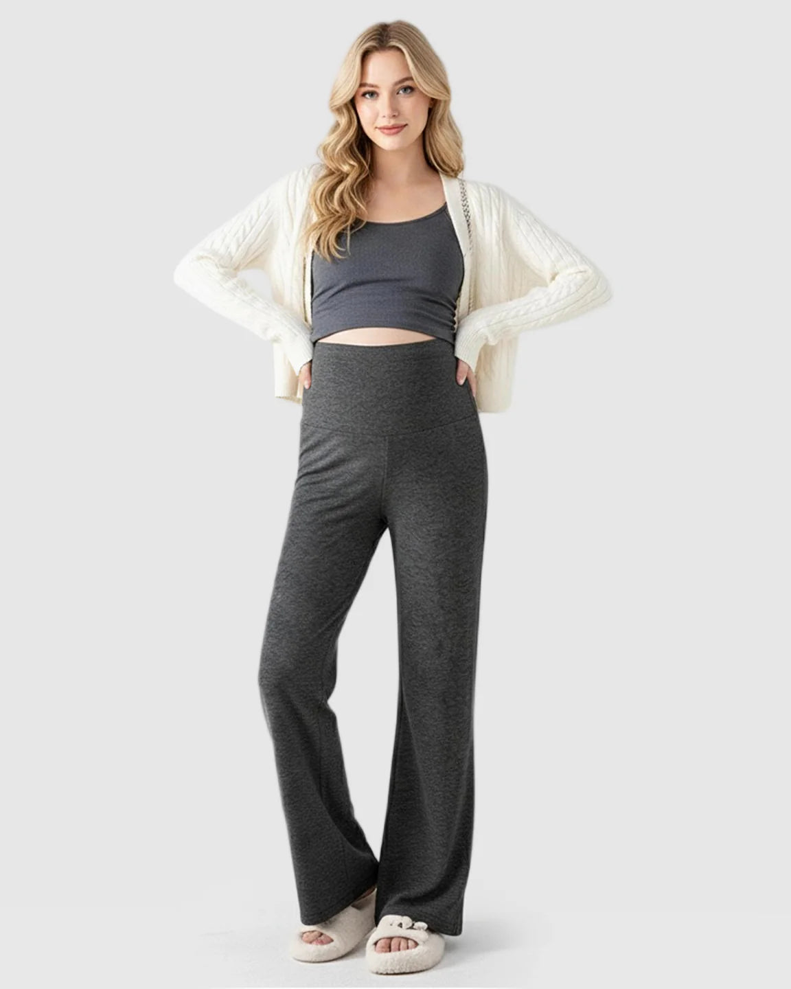 Bump Society – The Support Collection: Wide-Leg Flowy Support Maternity Pants