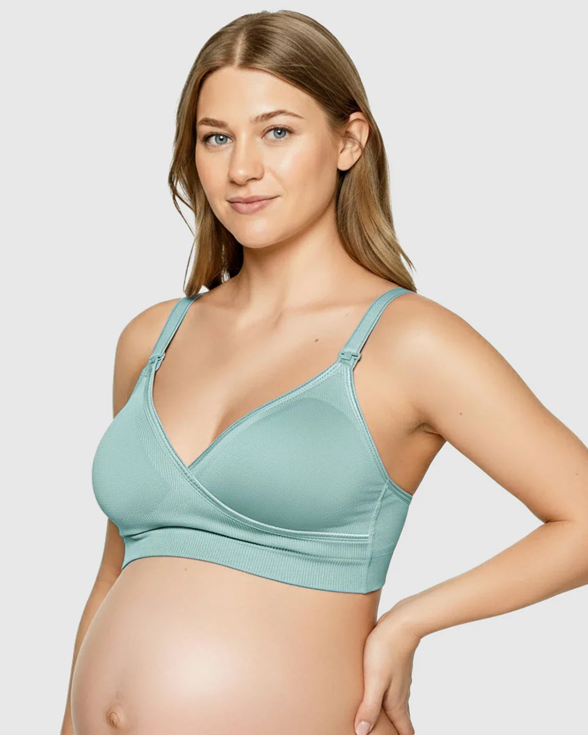 Bump Society – The Nursing Collection: Seamless Front-Open Soft Stretch Nursing Bra