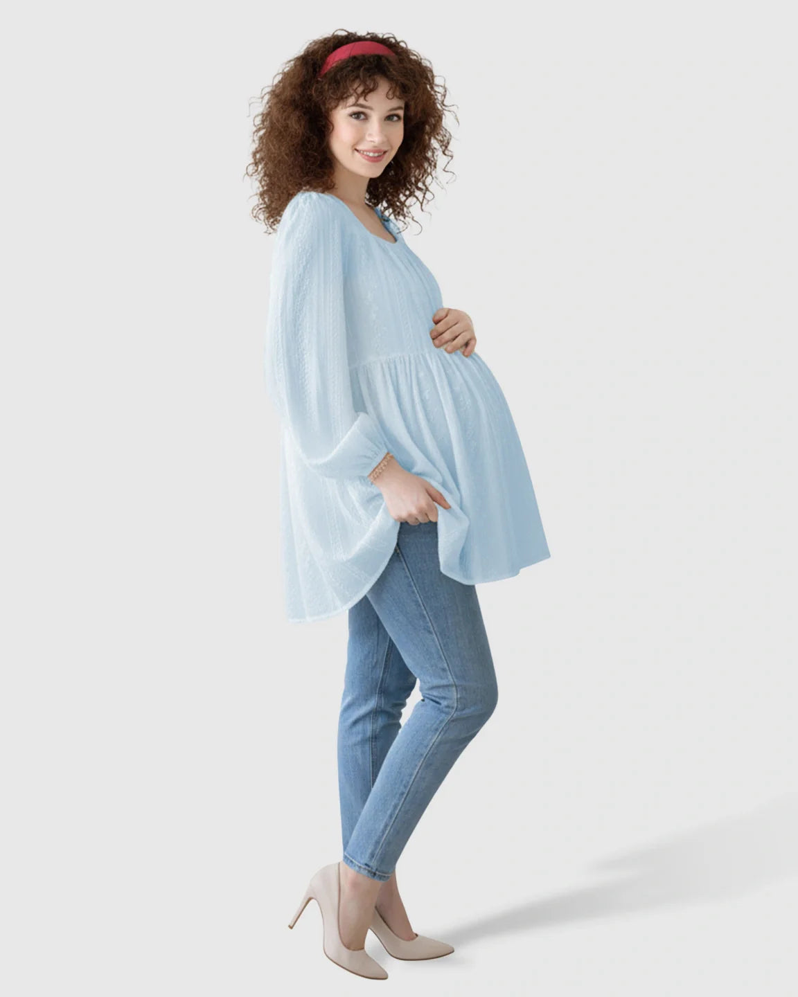 Bump Society – The Comfort Collection: Embroidered Texture Korean Style Maternity Tunic Top