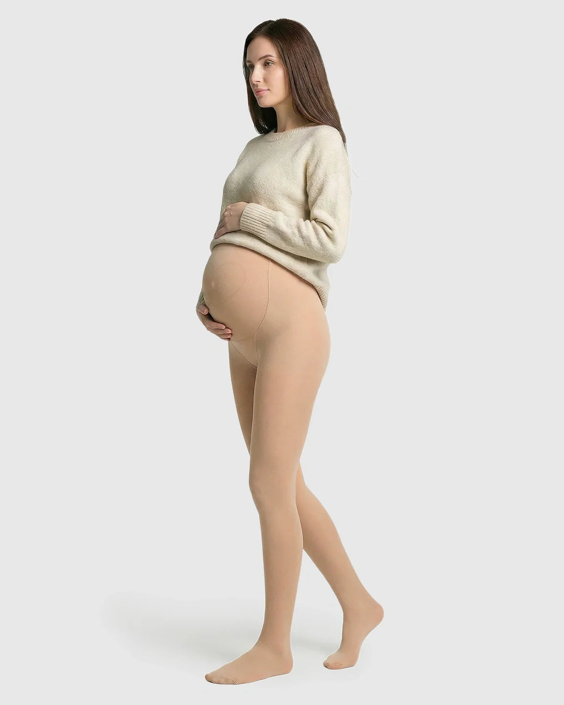 Bump Society – The Support Collection: High-Waist Belly Support Footless Design Maternity Leggings