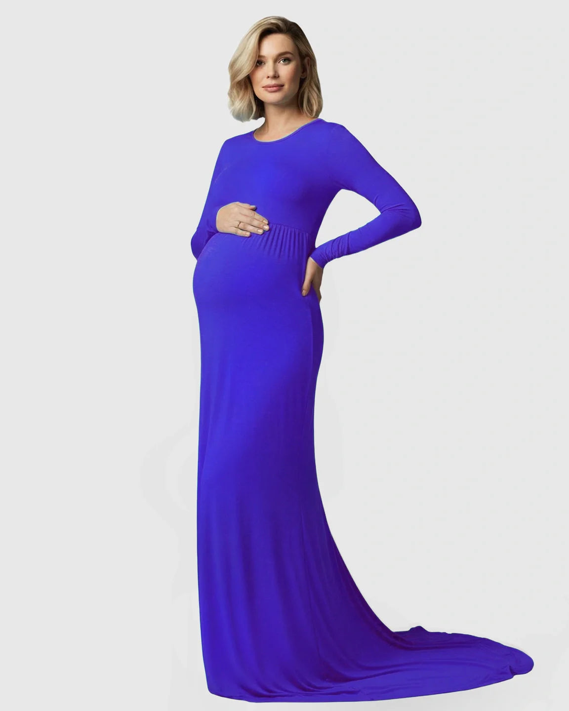 Bump Society – The Comfort Collection: Empire Waist Fitted Maternity Photoshoot Dress