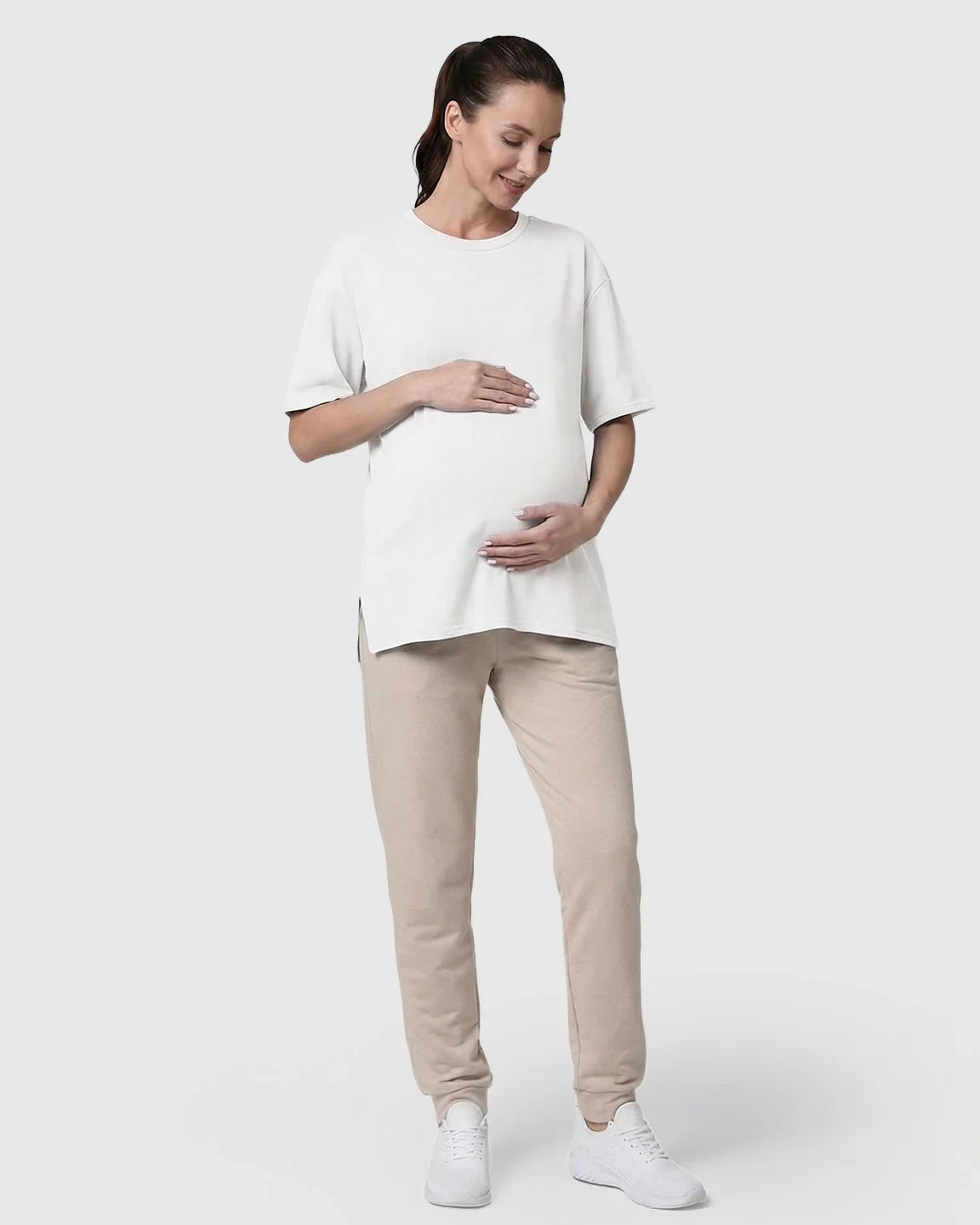 Bump Society – The Nursing Collection: Zipper Slits Casual Maternity Nursing T Shirt