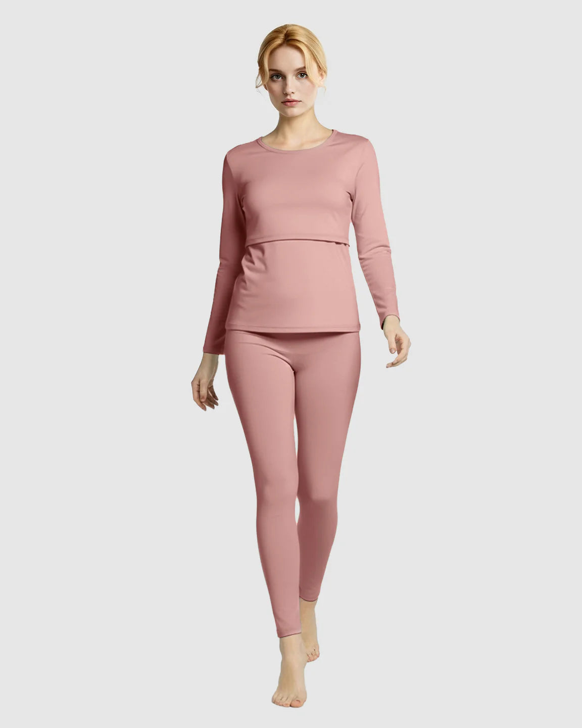 Bump Society – The Nursing Collection: Thick Cotton Nursing Maternity Pajama Set