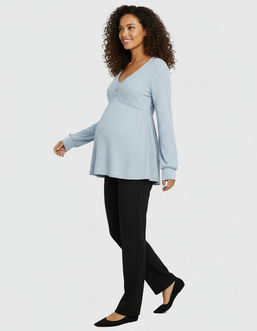 Bump Society – The Comfort Collection: One-Shoulder Ruched Bodycon Maternity Mini Dress