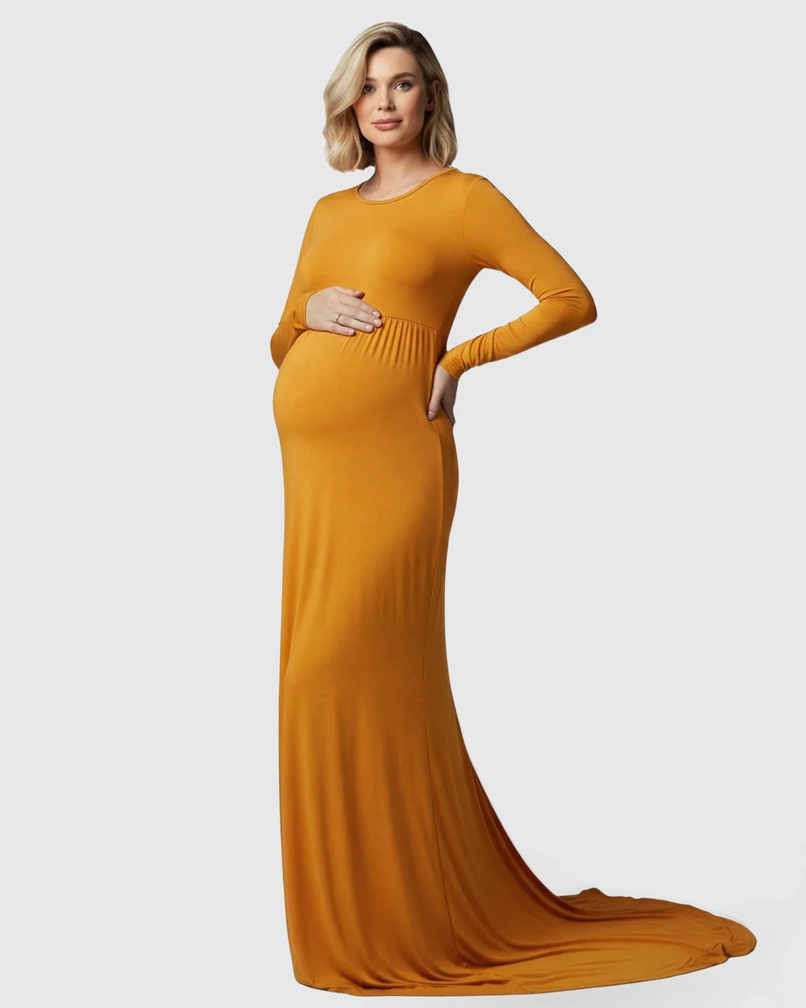 Bump Society – The Comfort Collection: Empire Waist Fitted Maternity Photoshoot Dress