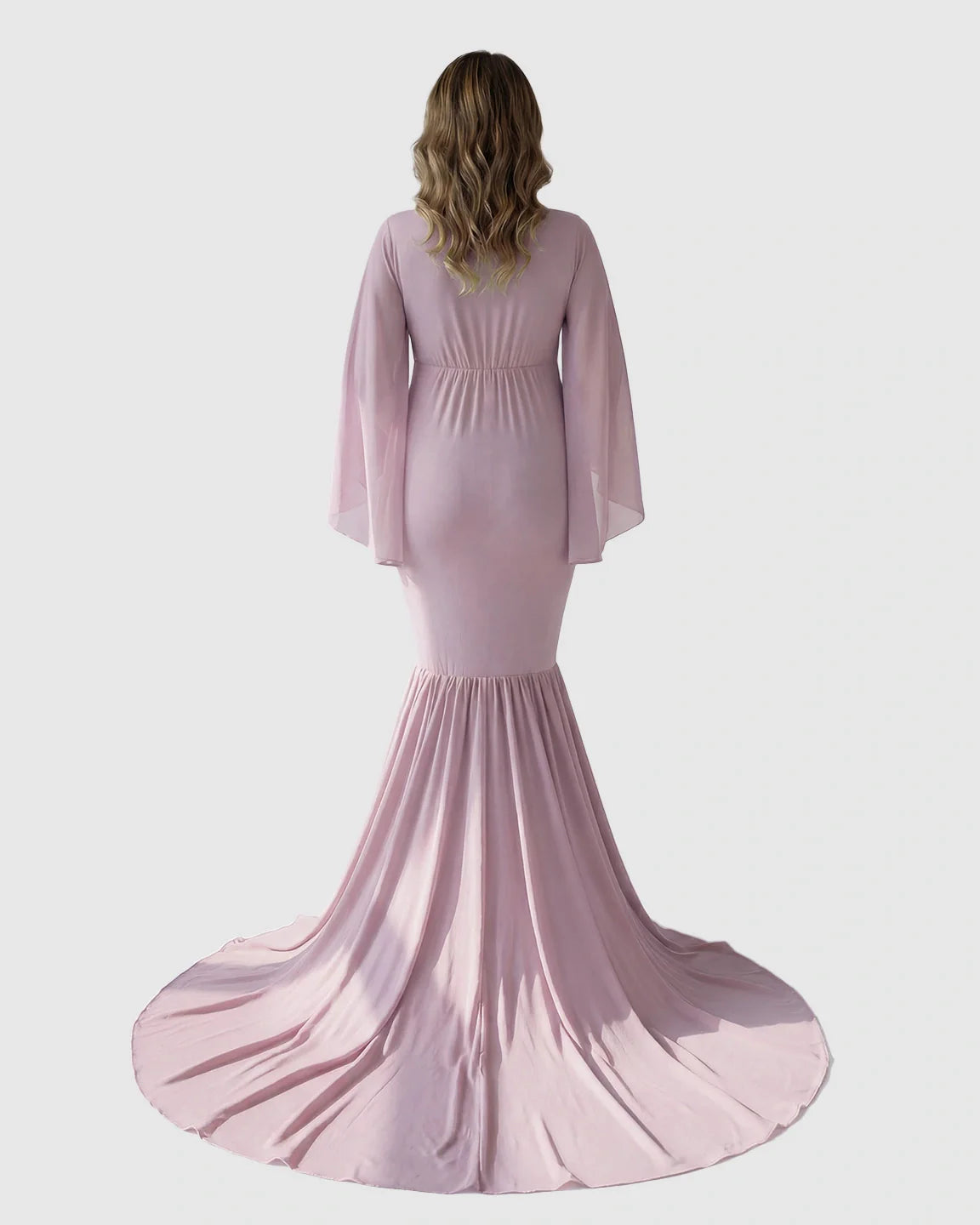 Bump Society – The Comfort Collection: Trailing Hem Elegant Maternity Photoshoot Gown