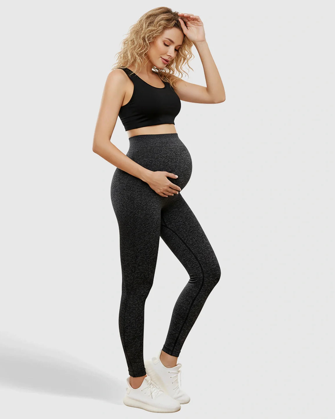 Bump Society – The Comfort Collection: Ribbed Versatile Full Length Cut Maternity Leggings