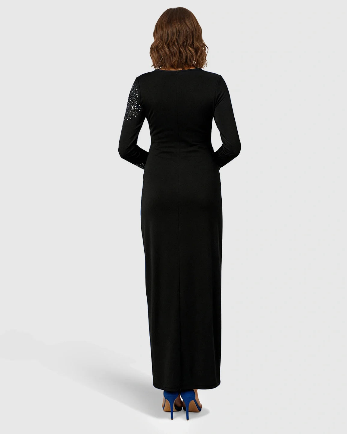 Bump Society – The Comfort Collection: Long-Sleeve Bodycon Maternity Maxi Dress