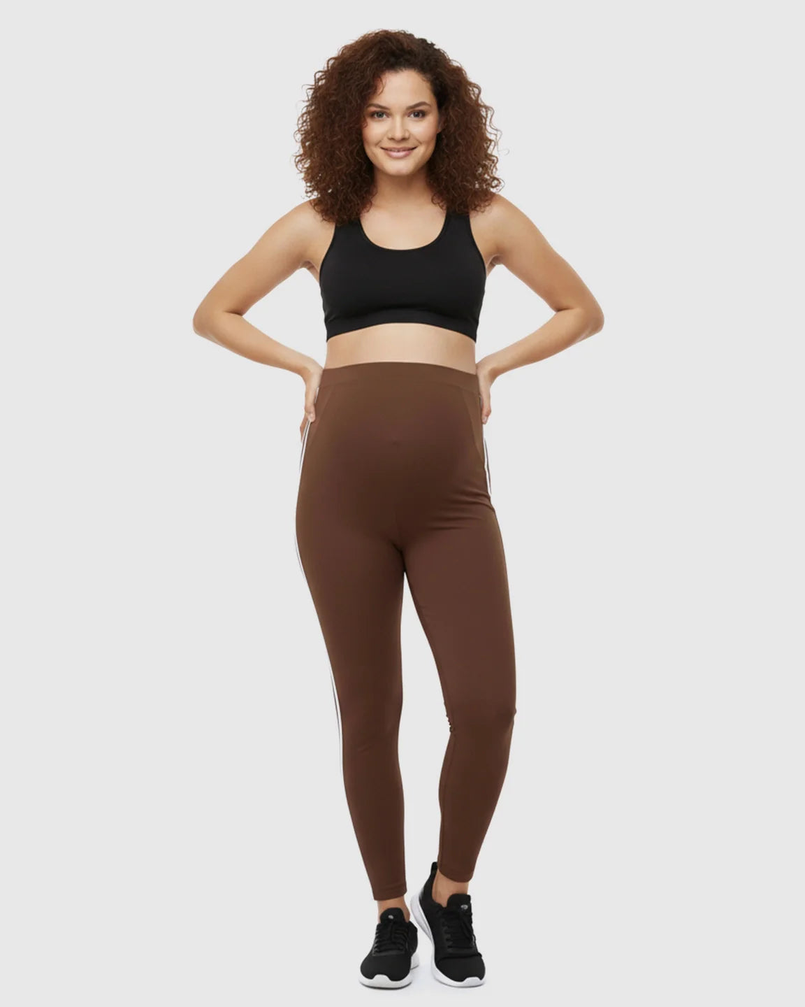 Bump Society – The Comfort Collection: Side Striped Sporty Maternity Leggings