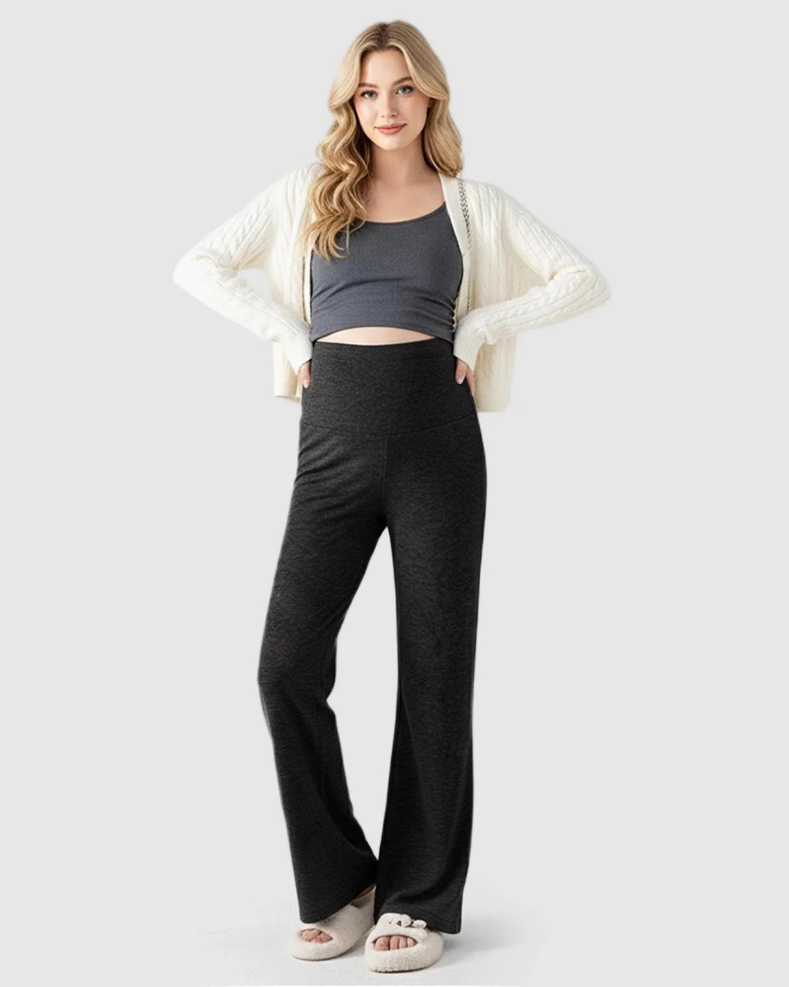 Bump Society – The Support Collection: Wide-Leg Flowy Support Maternity Pants