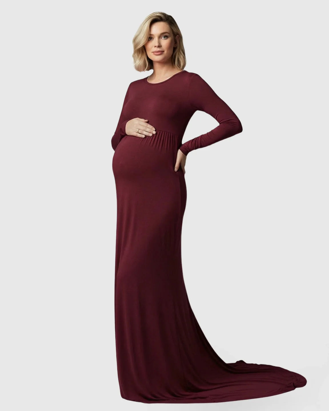 Bump Society – The Comfort Collection: Empire Waist Fitted Maternity Photoshoot Dress