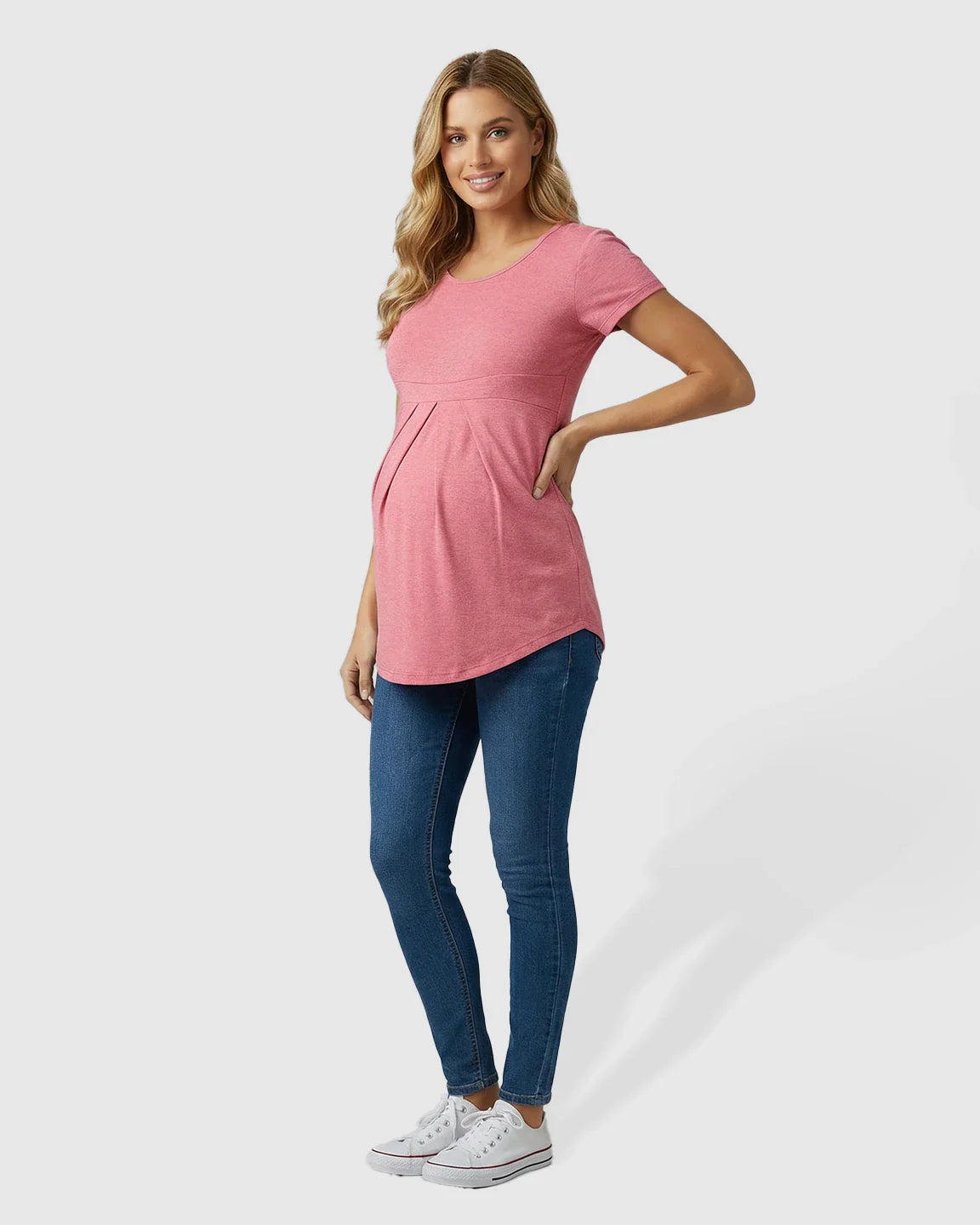 Bump Society – The Comfort Collection: Gathered Empire Waist Elegant Maternity Top